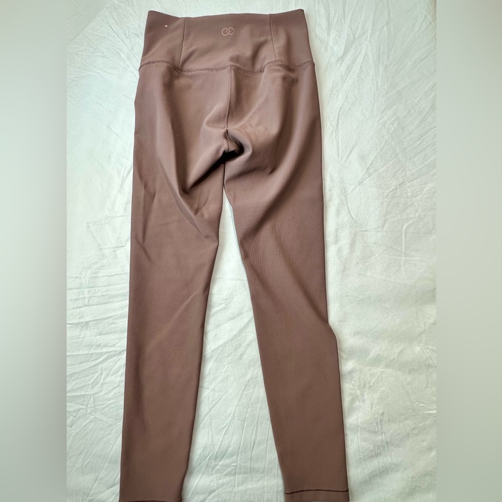 CALIA Carrie Underwood Leggings Small High Rise Ribbed Mauve Brown Athletic - Picture 2 of 5